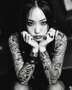 25 yo Tattooed upset Asian woman
